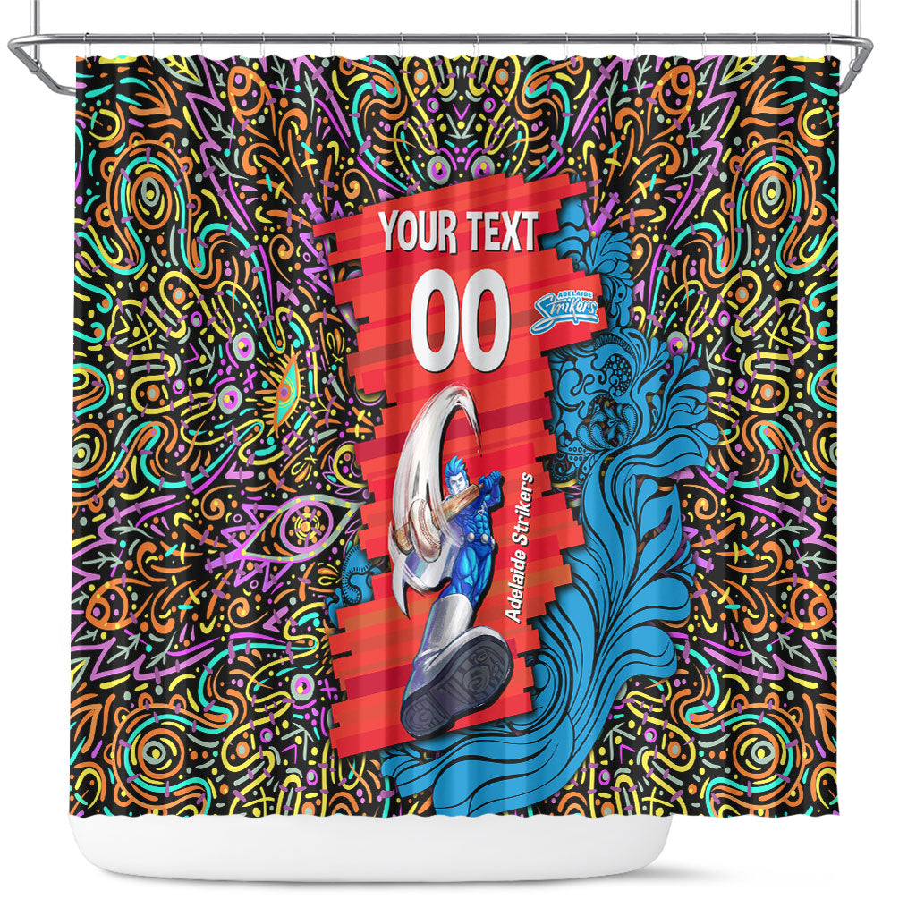 Personalized Adelaide Strikers Shower Curtain Hippie Psychedelic Pattern Vibrant Mandala Art Style