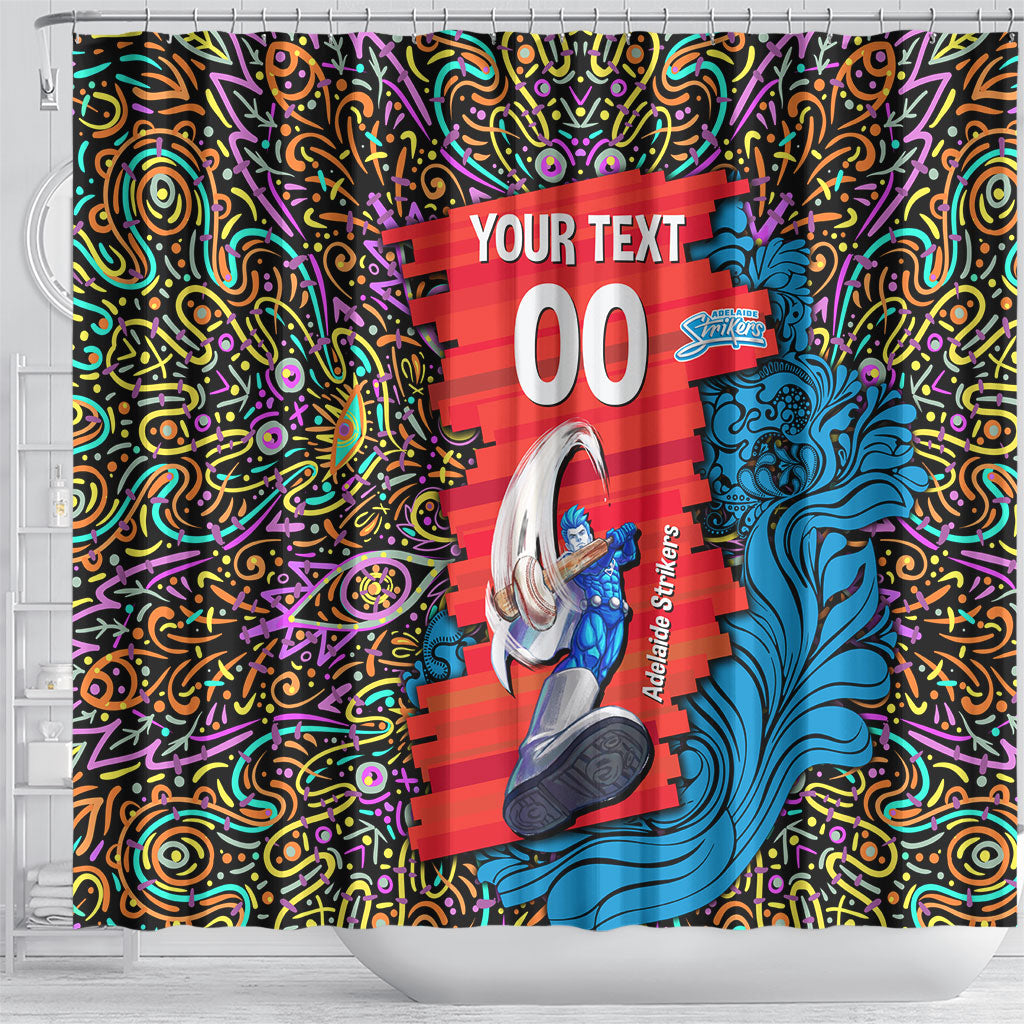 Personalized Adelaide Strikers Shower Curtain Hippie Psychedelic Pattern Vibrant Mandala Art Style