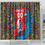 Personalized Adelaide Strikers Shower Curtain Hippie Psychedelic Pattern Vibrant Mandala Art Style