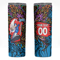 Personalized Adelaide Strikers Skinny Tumbler Hippie Psychedelic Pattern Vibrant Mandala Art Style