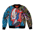 Personalized Adelaide Strikers Sleeve Zip Bomber Jacket Hippie Psychedelic Pattern Vibrant Mandala Art Style