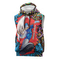 Personalized Adelaide Strikers Sleeveless Hoodie Hippie Psychedelic Pattern Vibrant Mandala Art Style
