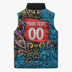 Personalized Adelaide Strikers Sleeveless Puffer Jacket Hippie Psychedelic Pattern Vibrant Mandala Art Style