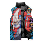 Personalized Adelaide Strikers Sleeveless Puffer Jacket Hippie Psychedelic Pattern Vibrant Mandala Art Style
