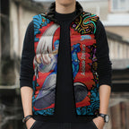 Personalized Adelaide Strikers Sleeveless Puffer Jacket Hippie Psychedelic Pattern Vibrant Mandala Art Style