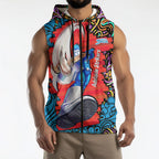 Personalized Adelaide Strikers Sleeveless Zip Hoodie Hippie Psychedelic Pattern Vibrant Mandala Art Style
