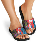 Personalized Adelaide Strikers Slide Sandals Hippie Psychedelic Pattern Vibrant Mandala Art Style