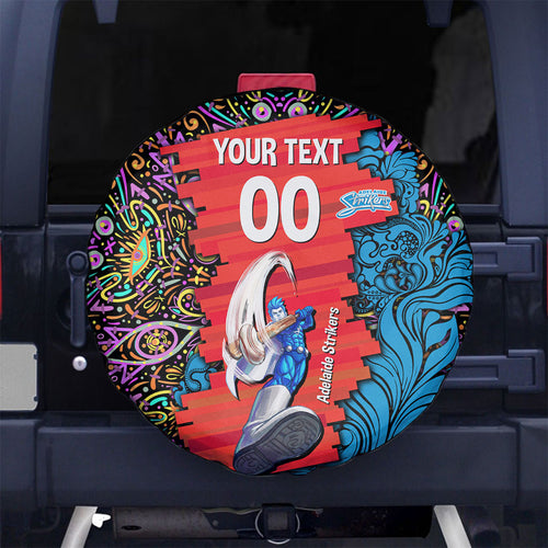 Personalized Adelaide Strikers Spare Tire Cover Hippie Psychedelic Pattern Vibrant Mandala Art Style