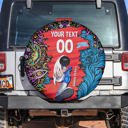 Personalized Adelaide Strikers Spare Tire Cover Hippie Psychedelic Pattern Vibrant Mandala Art Style