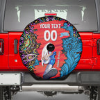 Personalized Adelaide Strikers Spare Tire Cover Hippie Psychedelic Pattern Vibrant Mandala Art Style