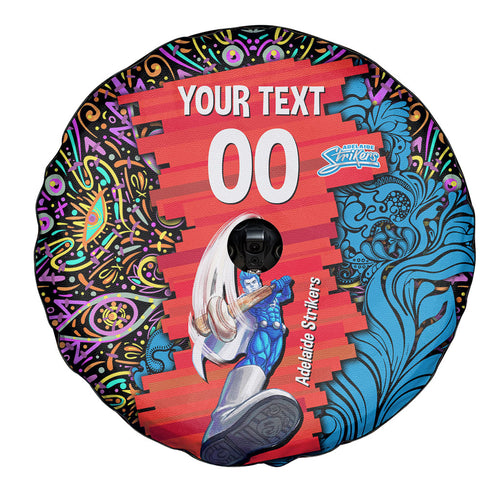 Personalized Adelaide Strikers Spare Tire Cover Hippie Psychedelic Pattern Vibrant Mandala Art Style