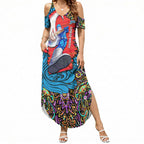 Personalized Adelaide Strikers Summer Maxi Dress Hippie Psychedelic Pattern Vibrant Mandala Art Style