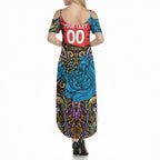 Personalized Adelaide Strikers Summer Maxi Dress Hippie Psychedelic Pattern Vibrant Mandala Art Style