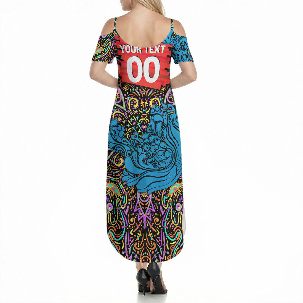 Personalized Adelaide Strikers Summer Maxi Dress Hippie Psychedelic Pattern Vibrant Mandala Art Style