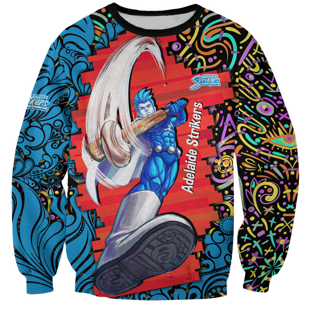 Personalized Adelaide Strikers Sweatshirt Hippie Psychedelic Pattern Vibrant Mandala Art Style