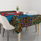 Personalized Adelaide Strikers Tablecloth Hippie Psychedelic Pattern Vibrant Mandala Art Style
