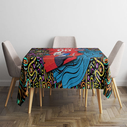 Personalized Adelaide Strikers Tablecloth Hippie Psychedelic Pattern Vibrant Mandala Art Style
