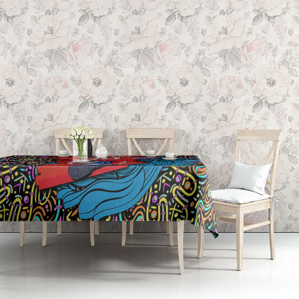 Personalized Adelaide Strikers Tablecloth Hippie Psychedelic Pattern Vibrant Mandala Art Style