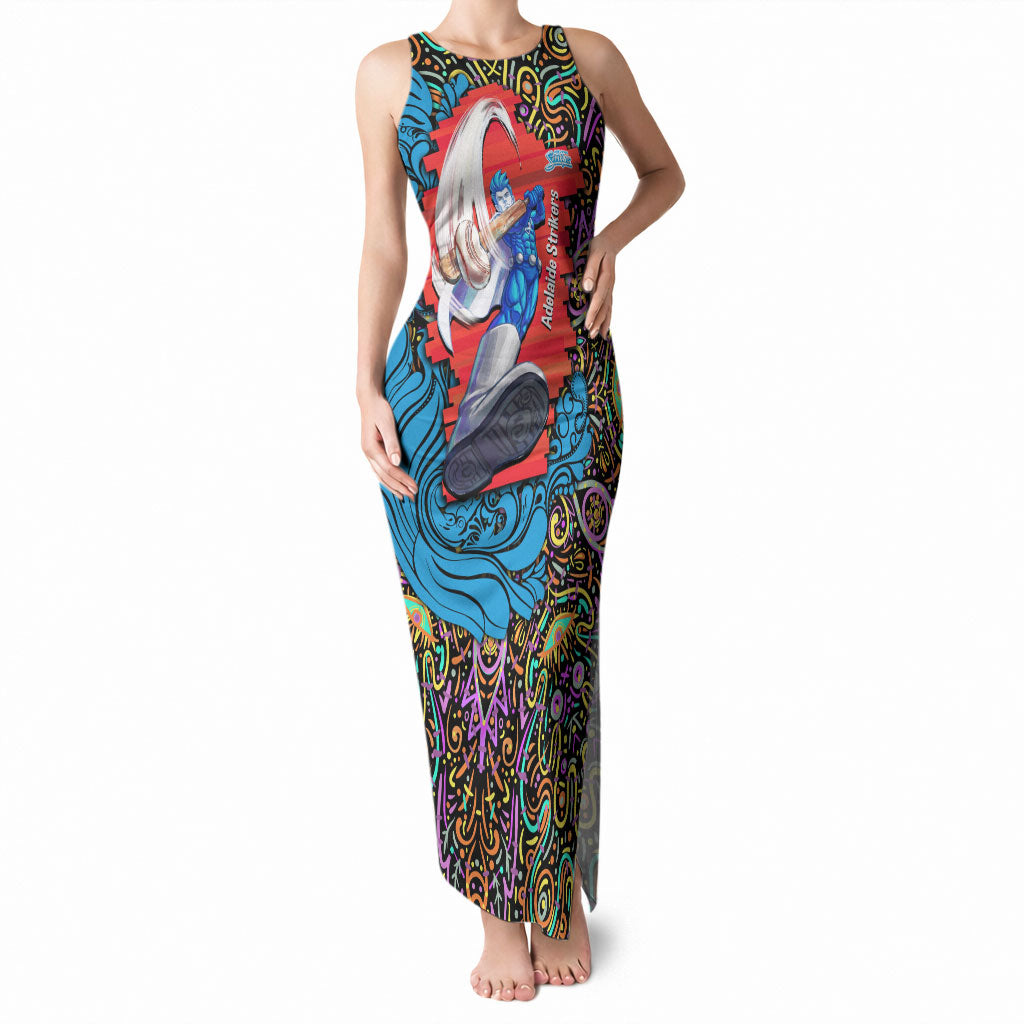 Personalized Adelaide Strikers Tank Maxi Dress Hippie Psychedelic Pattern Vibrant Mandala Art Style