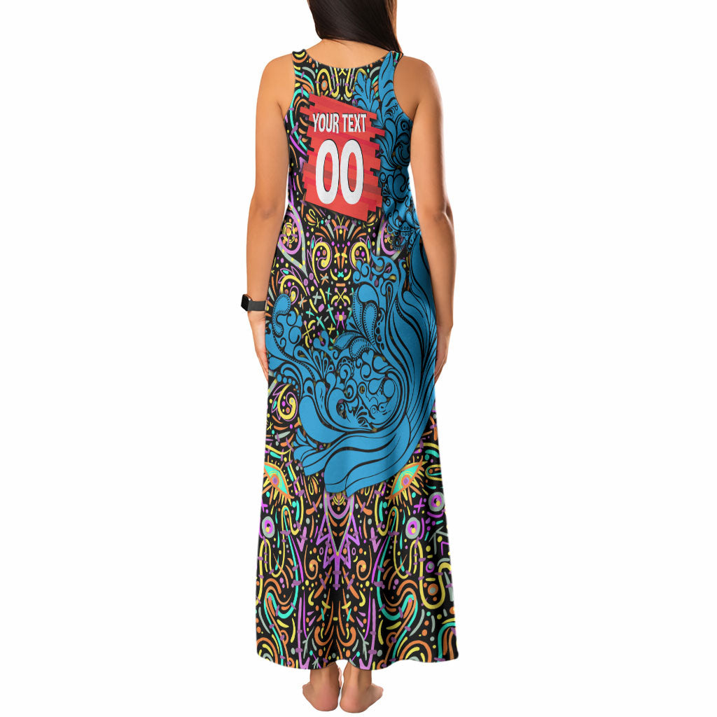 Personalized Adelaide Strikers Tank Maxi Dress Hippie Psychedelic Pattern Vibrant Mandala Art Style