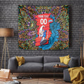 Personalized Adelaide Strikers Tapestry Hippie Psychedelic Pattern Vibrant Mandala Art Style
