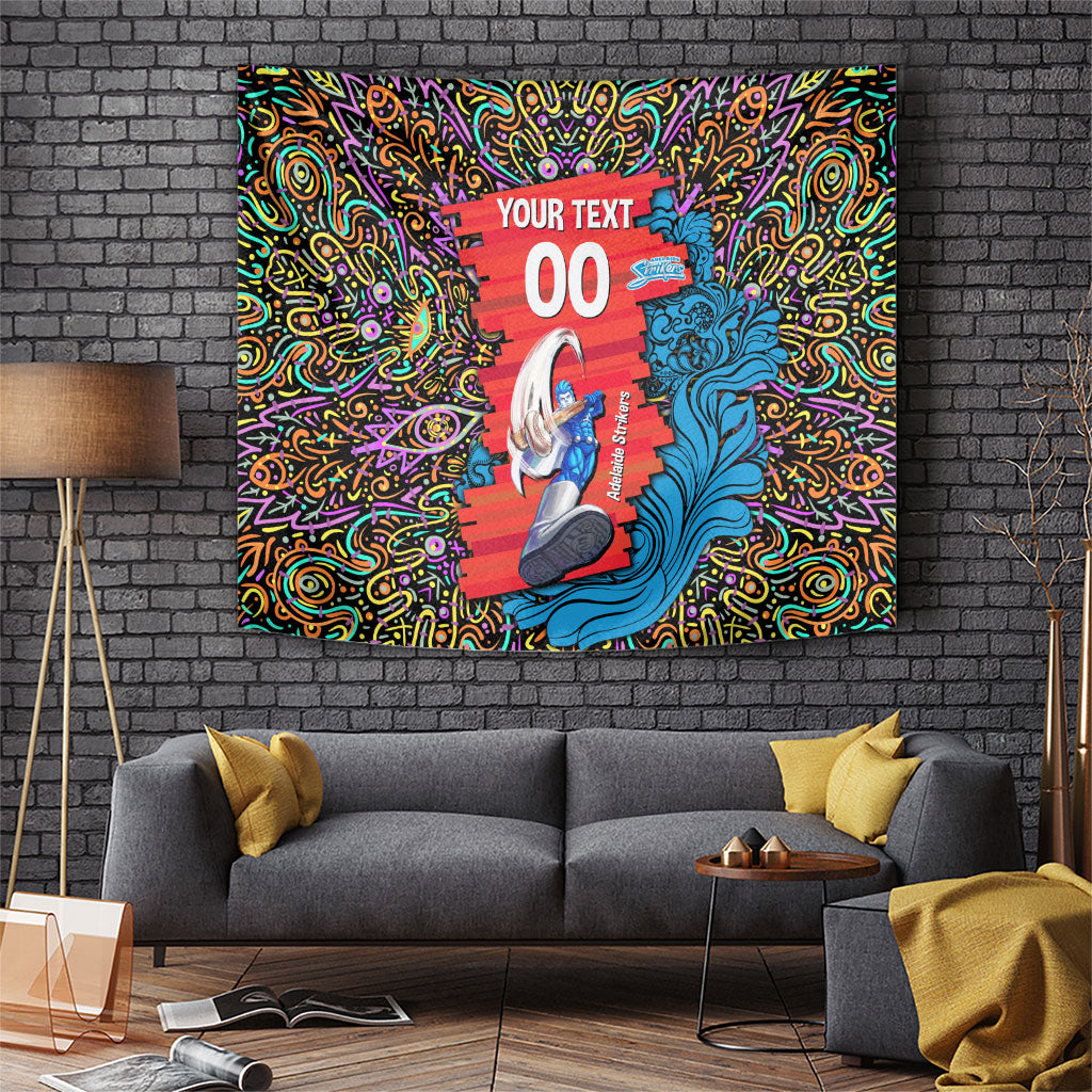 Personalized Adelaide Strikers Tapestry Hippie Psychedelic Pattern Vibrant Mandala Art Style