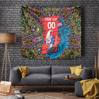 Personalized Adelaide Strikers Tapestry Hippie Psychedelic Pattern Vibrant Mandala Art Style