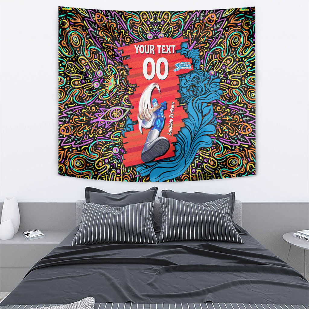 Personalized Adelaide Strikers Tapestry Hippie Psychedelic Pattern Vibrant Mandala Art Style
