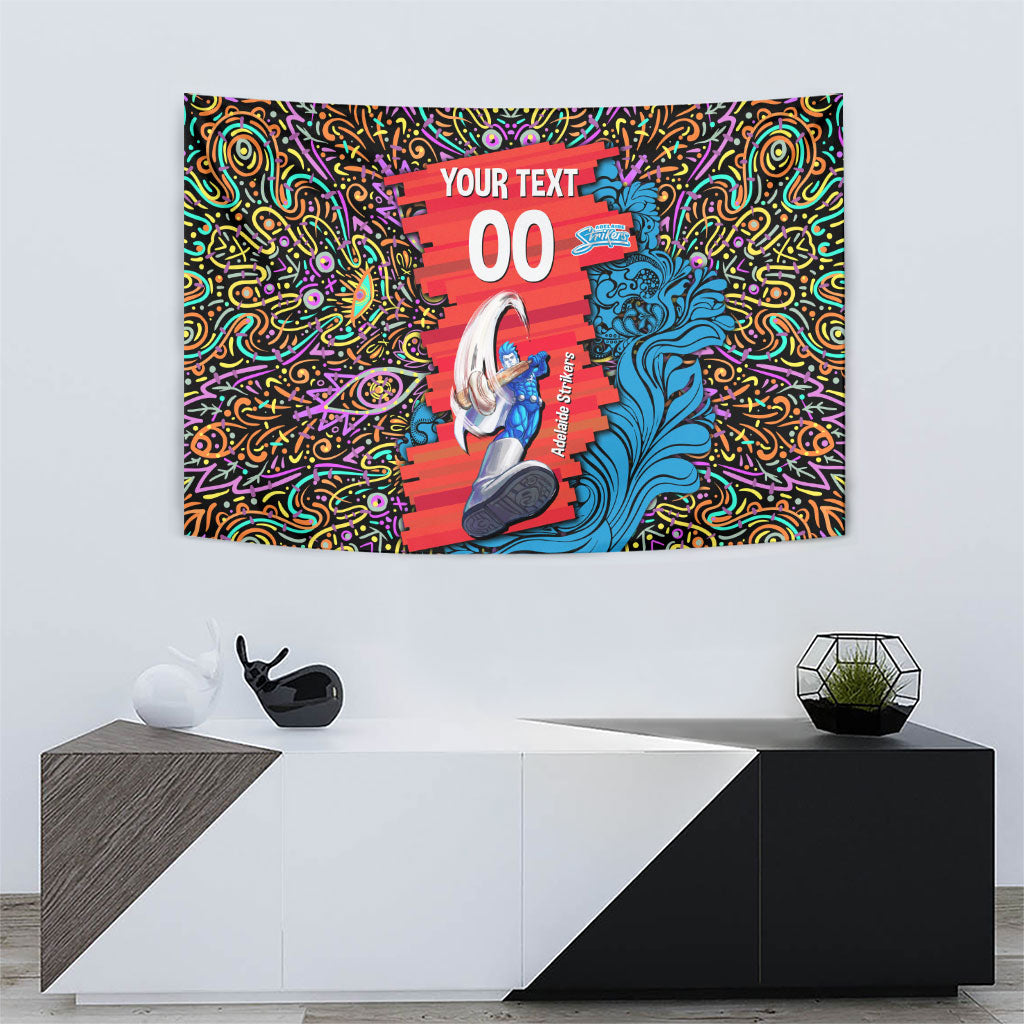 Personalized Adelaide Strikers Tapestry Hippie Psychedelic Pattern Vibrant Mandala Art Style