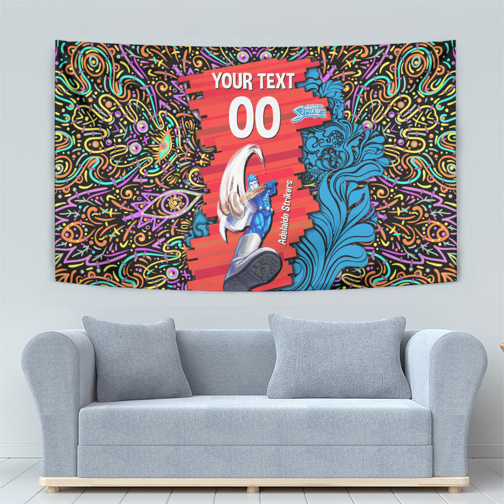 Personalized Adelaide Strikers Tapestry Hippie Psychedelic Pattern Vibrant Mandala Art Style