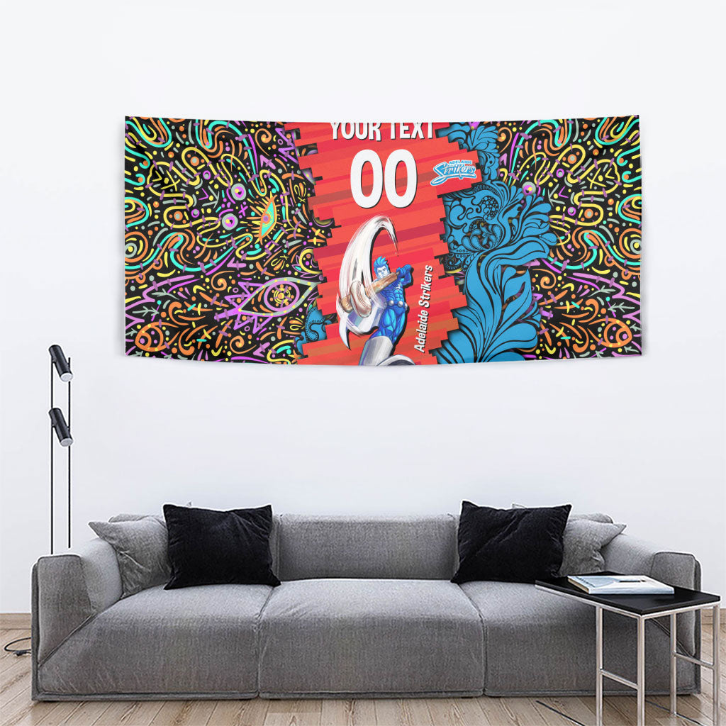 Personalized Adelaide Strikers Tapestry Hippie Psychedelic Pattern Vibrant Mandala Art Style
