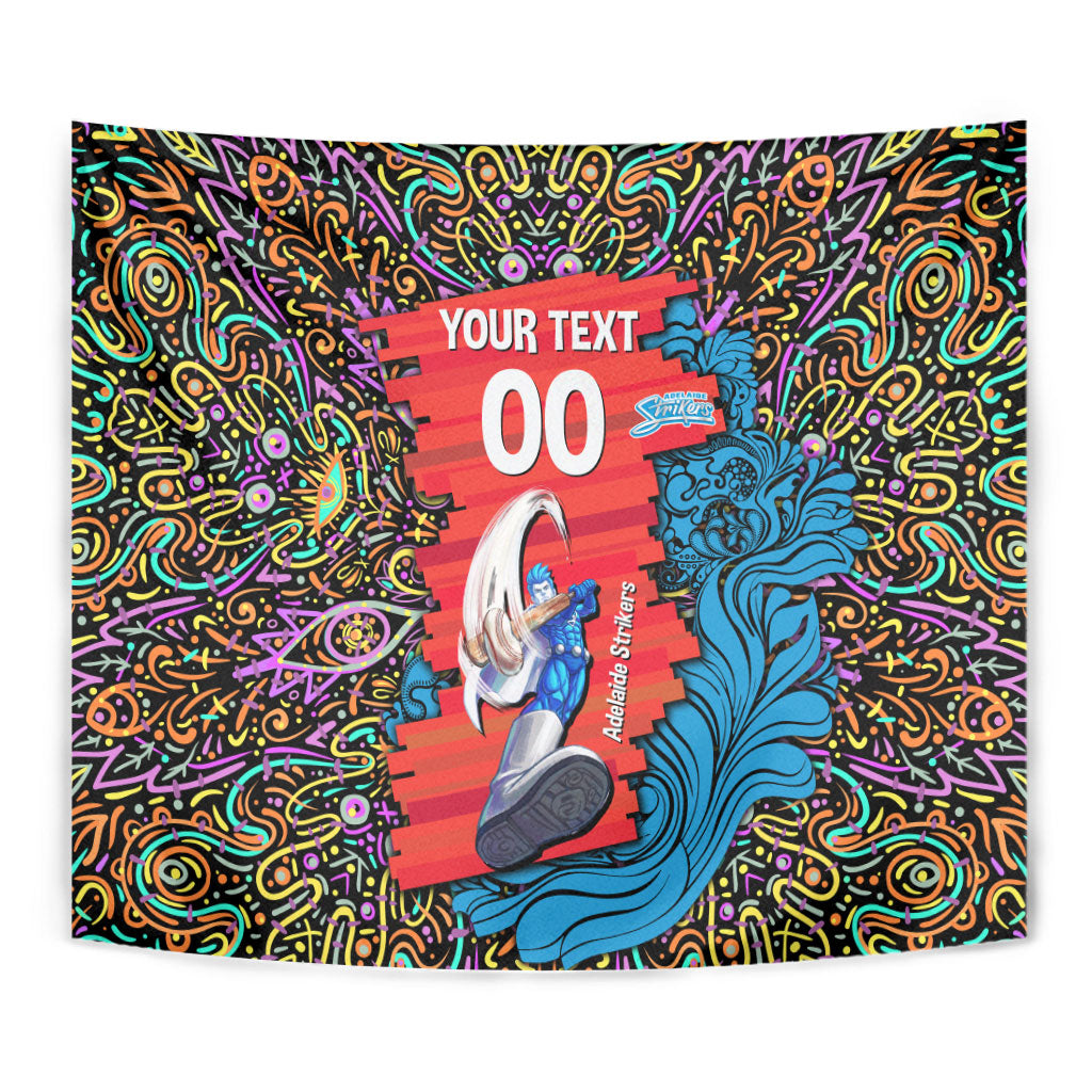 Personalized Adelaide Strikers Tapestry Hippie Psychedelic Pattern Vibrant Mandala Art Style