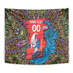 Personalized Adelaide Strikers Tapestry Hippie Psychedelic Pattern Vibrant Mandala Art Style