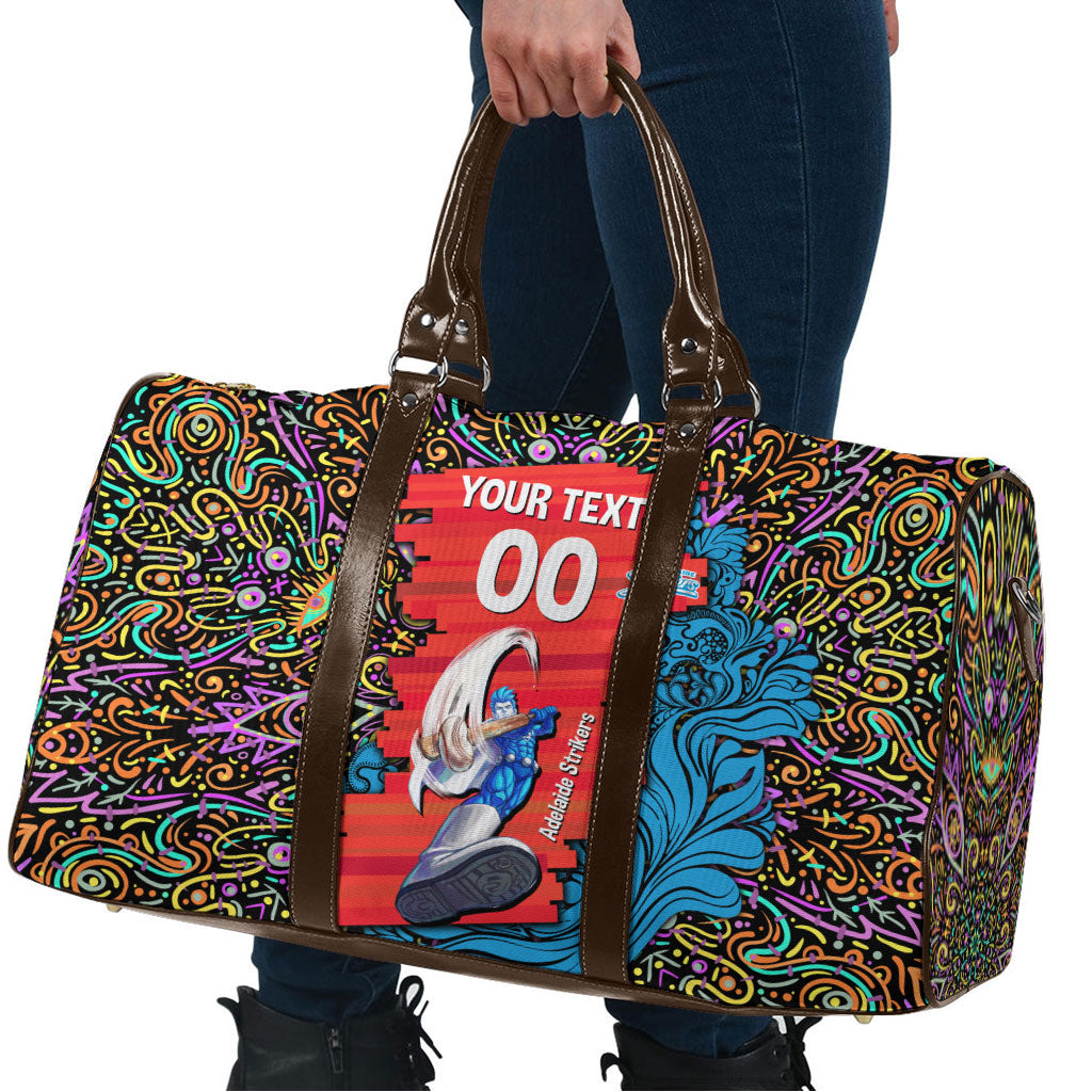 Personalized Adelaide Strikers Travel Bag Hippie Psychedelic Pattern Vibrant Mandala Art Style