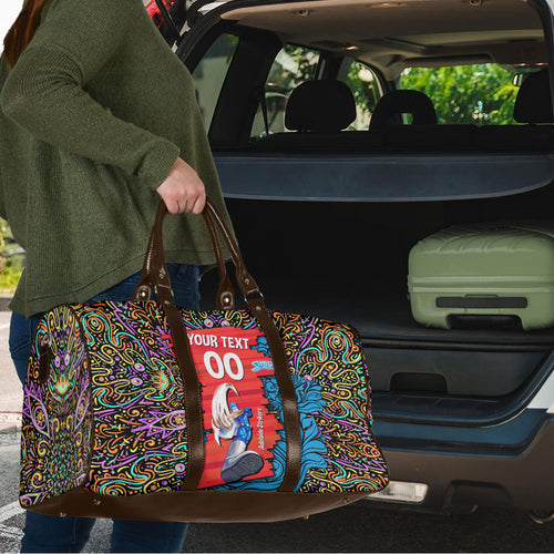 Personalized Adelaide Strikers Travel Bag Hippie Psychedelic Pattern Vibrant Mandala Art Style