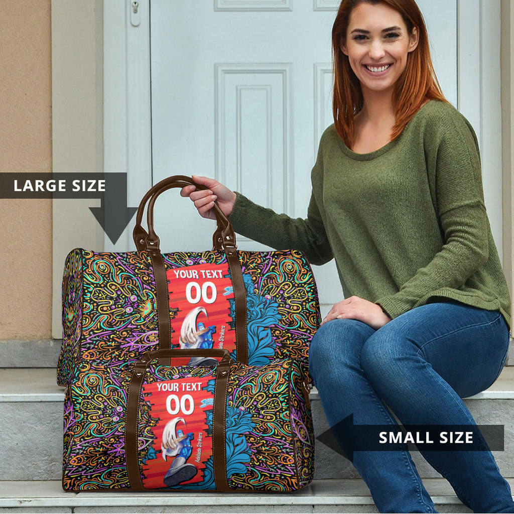 Personalized Adelaide Strikers Travel Bag Hippie Psychedelic Pattern Vibrant Mandala Art Style