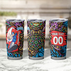 Personalized Adelaide Strikers Tumbler Cup Hippie Psychedelic Pattern Vibrant Mandala Art Style