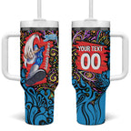 Personalized Adelaide Strikers Tumbler With Handle Hippie Psychedelic Pattern Vibrant Mandala Art Style