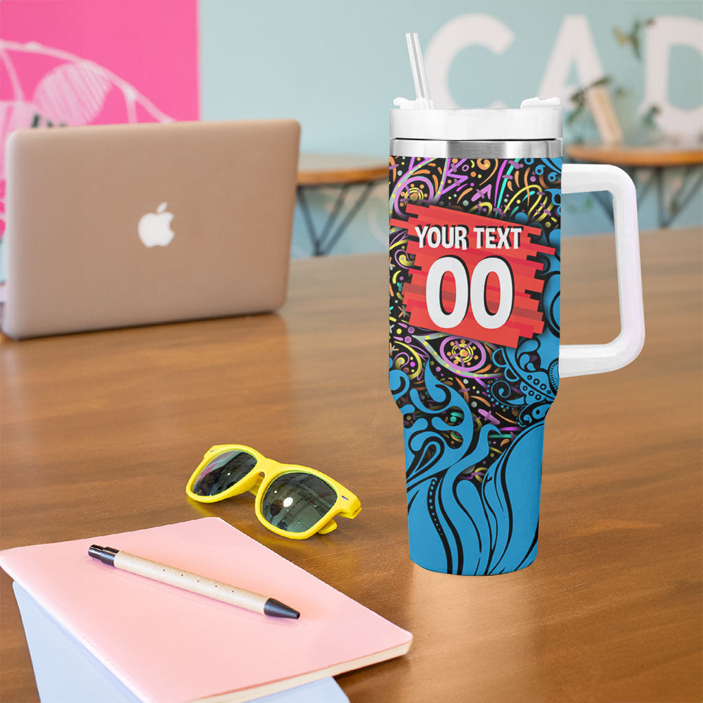 Personalized Adelaide Strikers Tumbler With Handle Hippie Psychedelic Pattern Vibrant Mandala Art Style