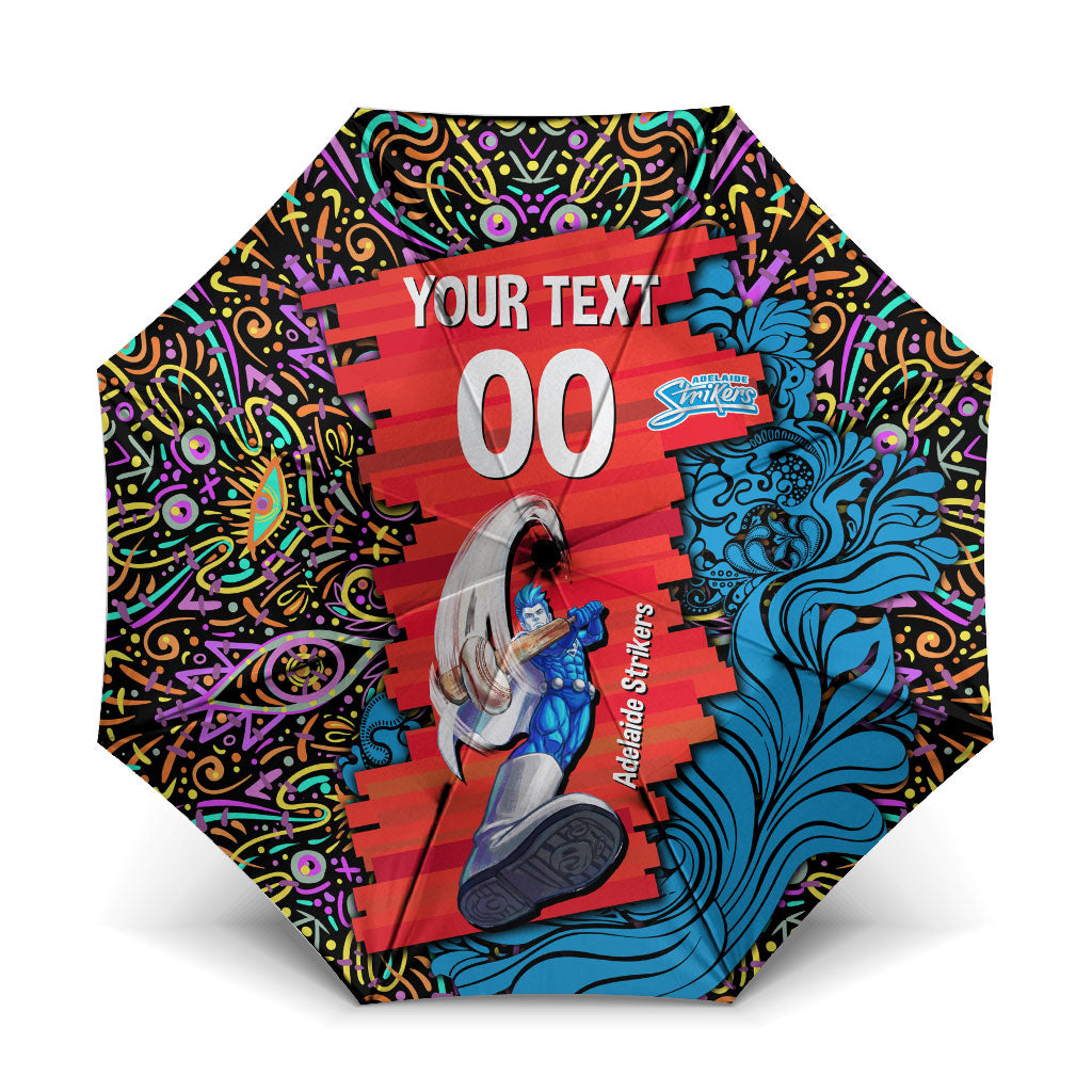 Personalized Adelaide Strikers Umbrella Hippie Psychedelic Pattern Vibrant Mandala Art Style