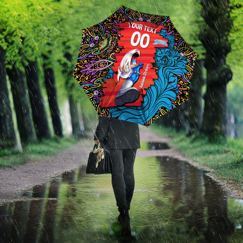 Personalized Adelaide Strikers Umbrella Hippie Psychedelic Pattern Vibrant Mandala Art Style