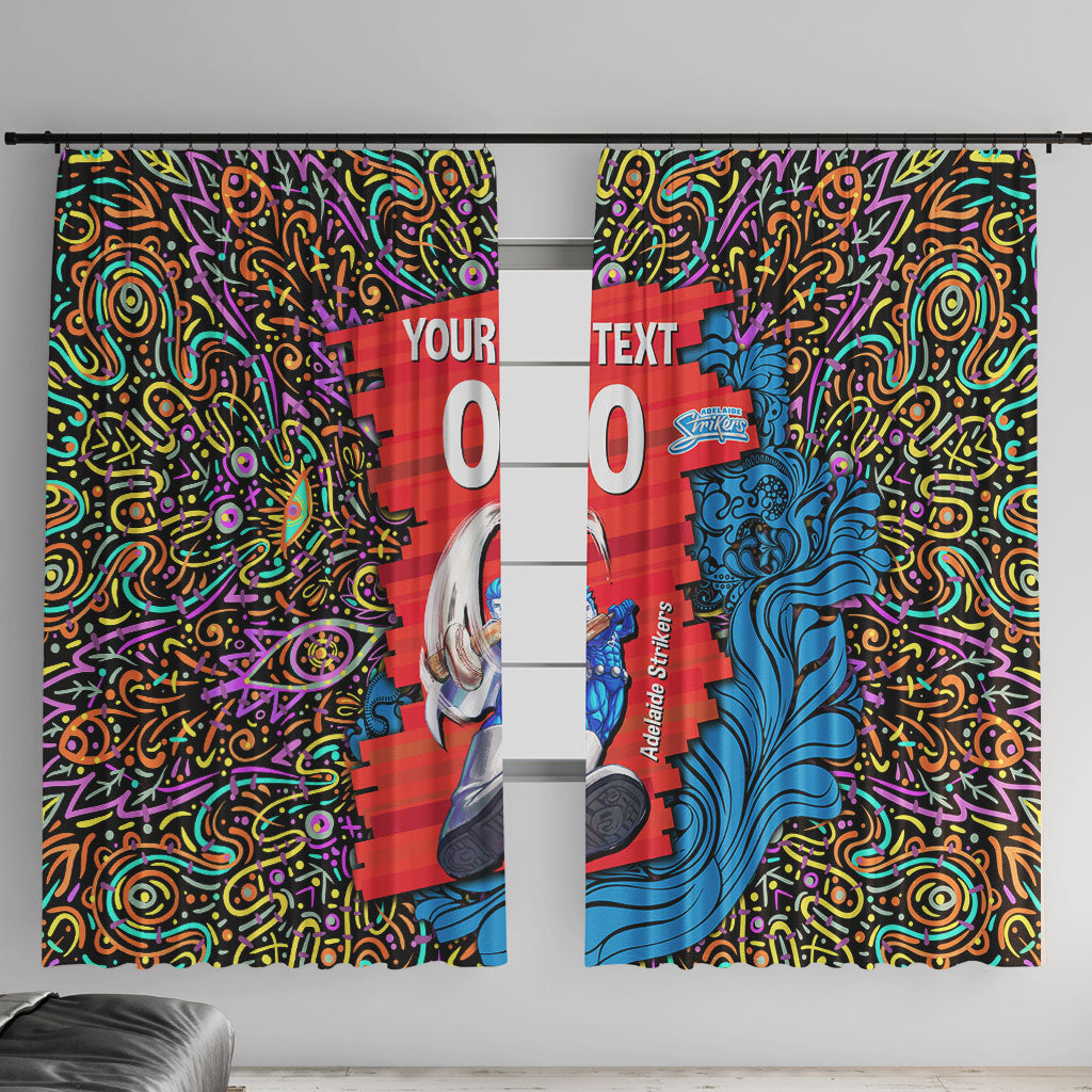 Personalized Adelaide Strikers Window Curtain Hippie Psychedelic Pattern Vibrant Mandala Art Style