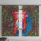 Personalized Adelaide Strikers Window Curtain Hippie Psychedelic Pattern Vibrant Mandala Art Style