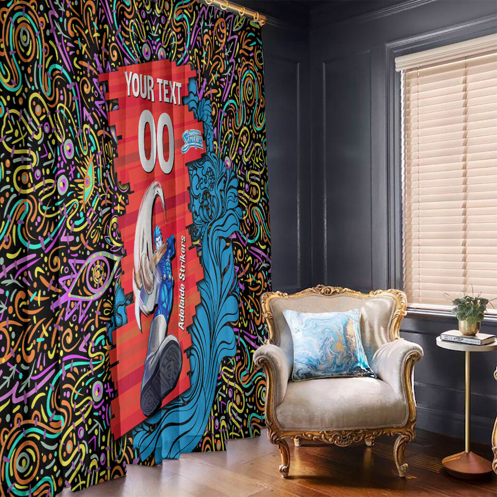 Personalized Adelaide Strikers Window Curtain Hippie Psychedelic Pattern Vibrant Mandala Art Style