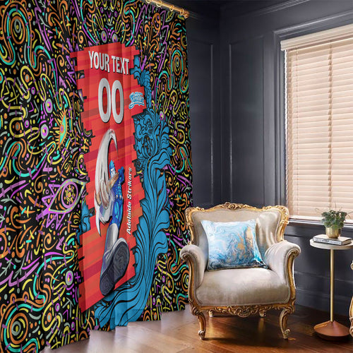 Personalized Adelaide Strikers Window Curtain Hippie Psychedelic Pattern Vibrant Mandala Art Style