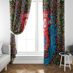 Personalized Adelaide Strikers Window Curtain Hippie Psychedelic Pattern Vibrant Mandala Art Style