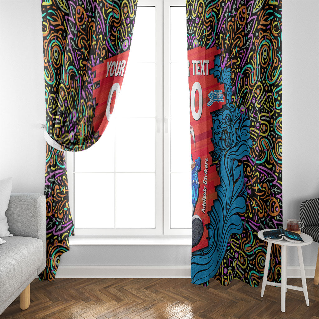 Personalized Adelaide Strikers Window Curtain Hippie Psychedelic Pattern Vibrant Mandala Art Style