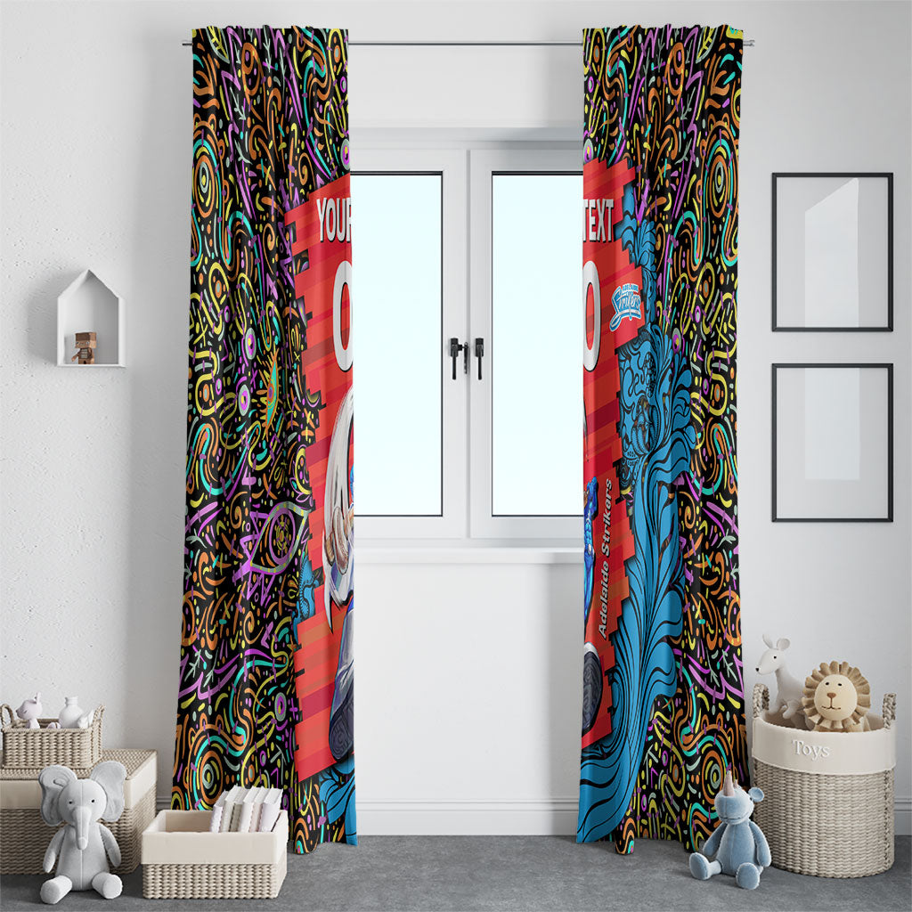 Personalized Adelaide Strikers Window Curtain Hippie Psychedelic Pattern Vibrant Mandala Art Style