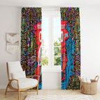 Personalized Adelaide Strikers Window Curtain Hippie Psychedelic Pattern Vibrant Mandala Art Style