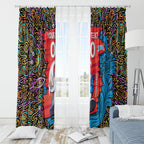 Personalized Adelaide Strikers Window Curtain Hippie Psychedelic Pattern Vibrant Mandala Art Style